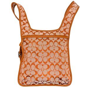 COACH Vintage Rare Hippie Slim Canvas Leather Backpack  - J4D-9405